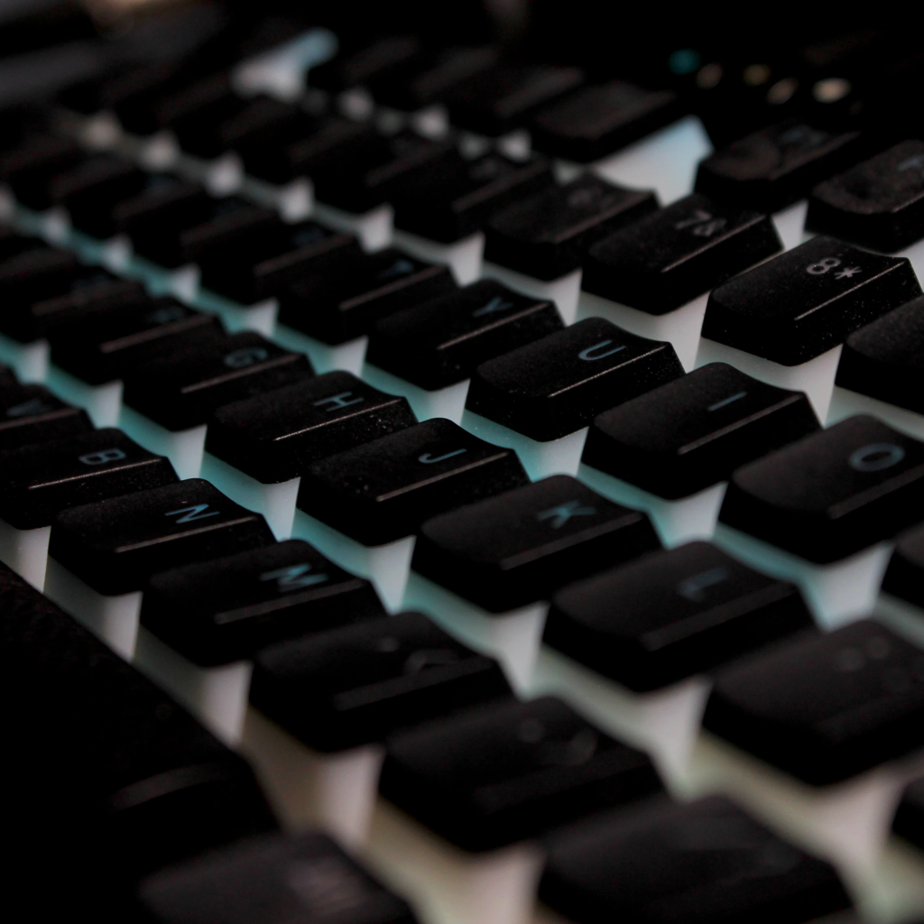 Close up image of a computer keyboard.